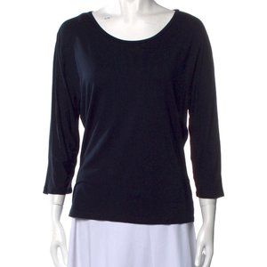 MAX MARA Scoop Neck Three-Quarter Sleeve T-Shirt Size: L